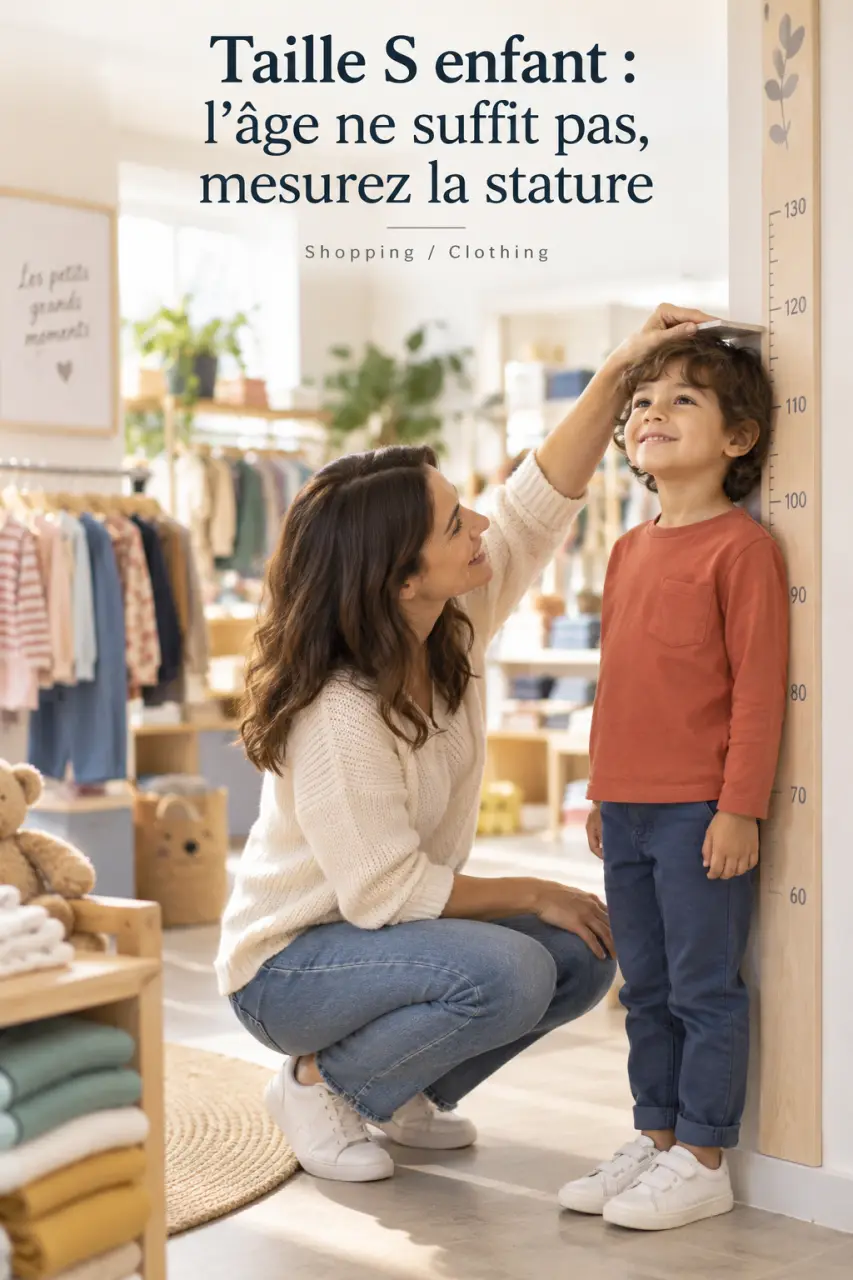 Taille S enfant : l’âge ne suffit pas, mesurez la stature