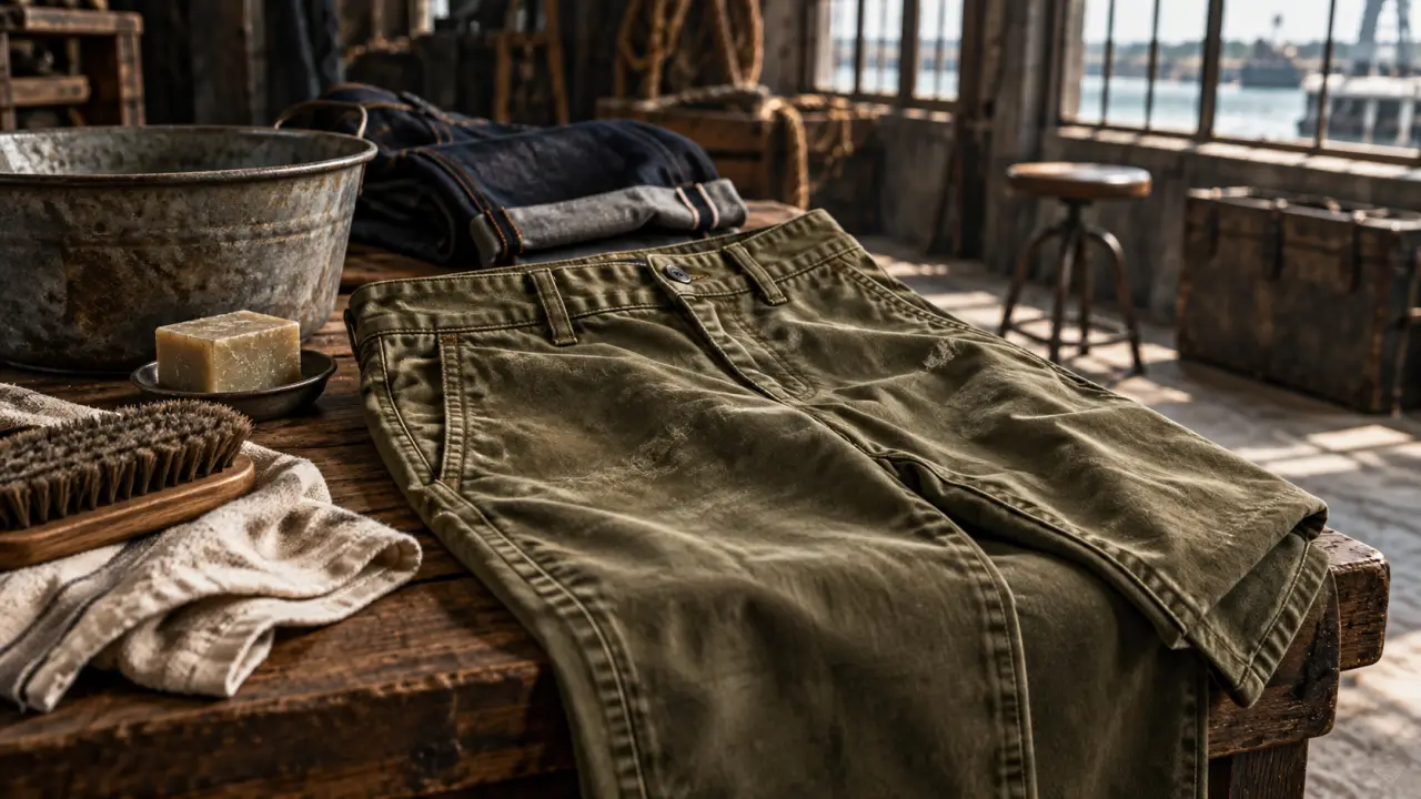 Chino canvas workwear en cours de patine naturelle