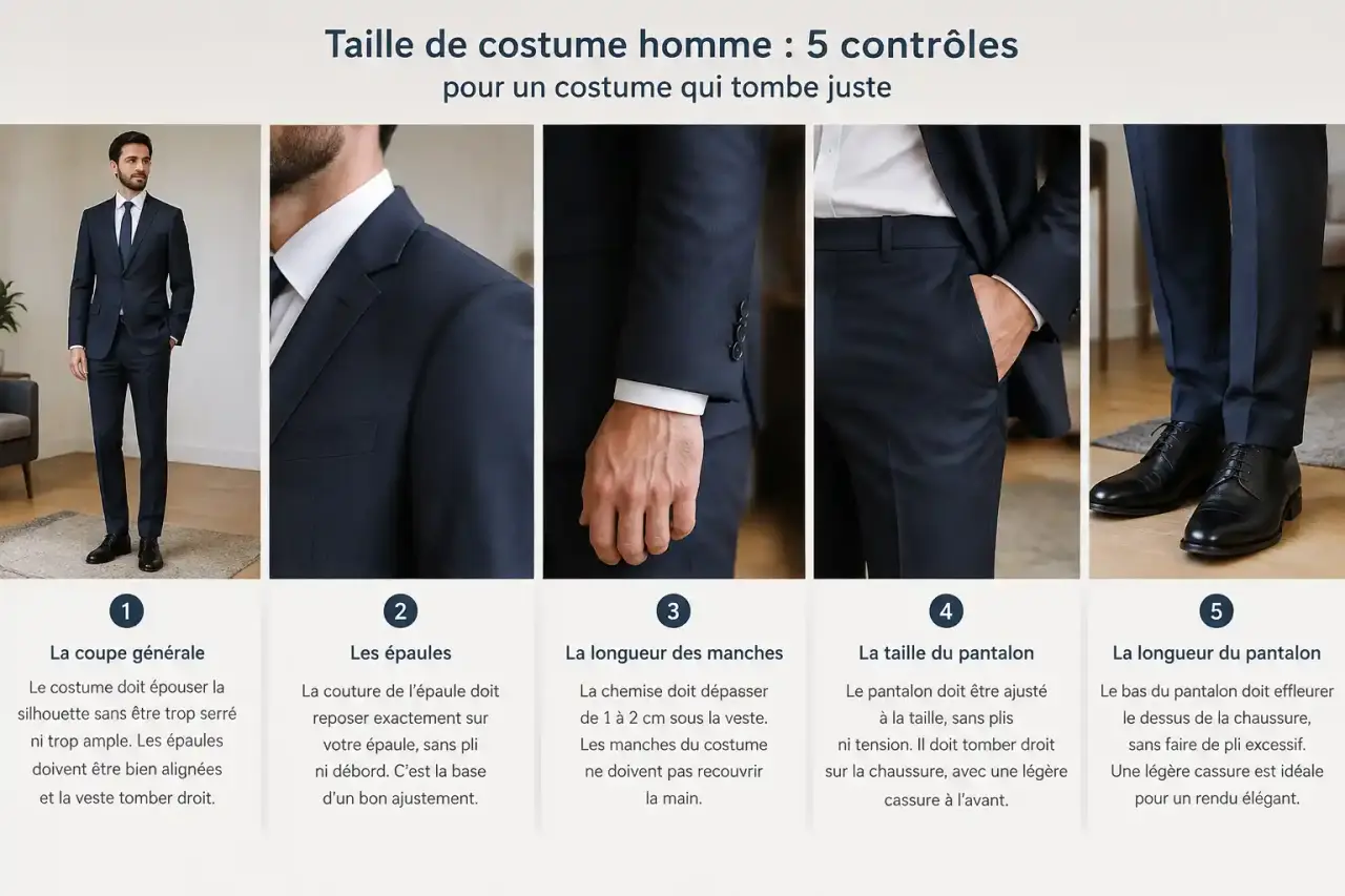 Taille de costume homme : 5 contrôles pour un costume qui tombe juste